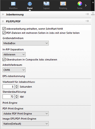 Korrekte Konfiguration der Sonderfarbverarbeitung in EFI Colorproof XF