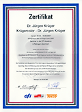 FOGRA Zertifizierung Urkunde Dr. Jürgen Krüger