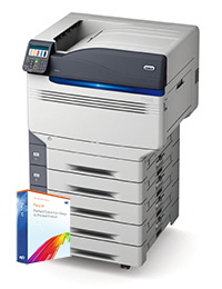 OKI ES9541 mit EFI Fiery XF und mit Groraumpapierkassette und 2. Kassette - insgesamt 5 Kassetten