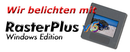 Diabelichtung mit RasterPlus, Dias für Kinowerbung, 40x40mm Superslide Diabelichtung mit RasterPlus, Dias für Kinowerbung, 40x40mm Superslide